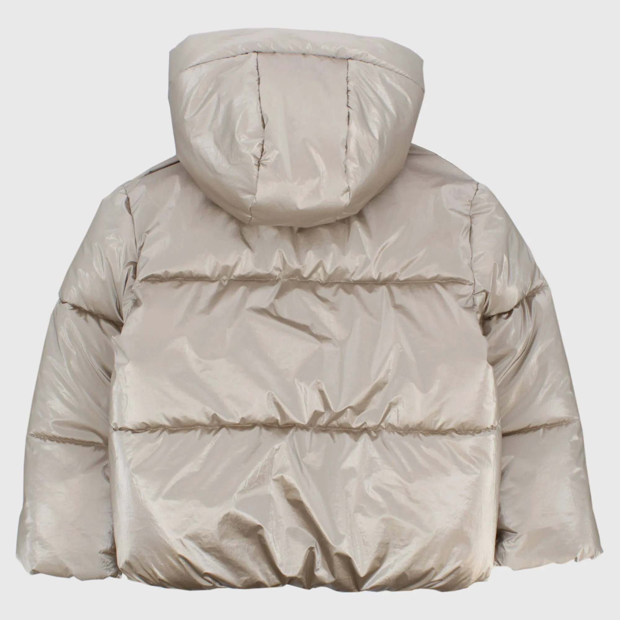 Giubbino con cappuccio da bambina, BEIGE            