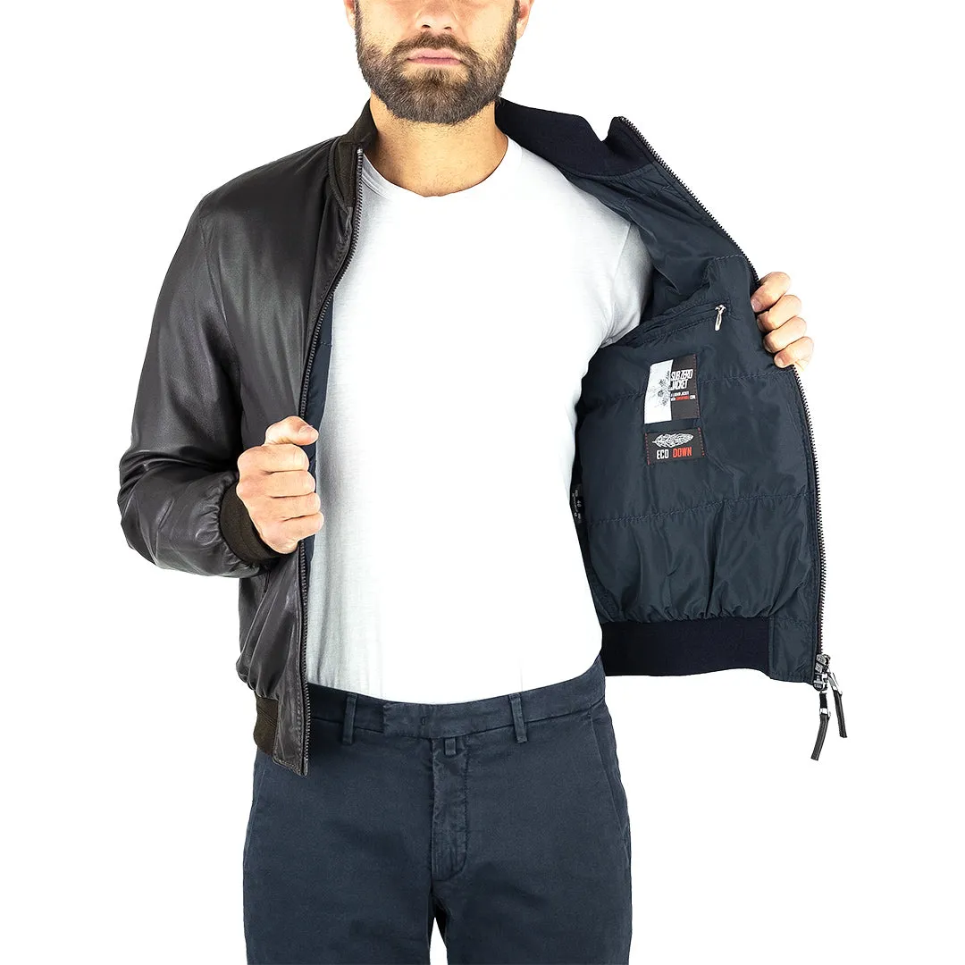 Giubbotto THE JACK Dereck Seamless in Pelle Testa di Moro