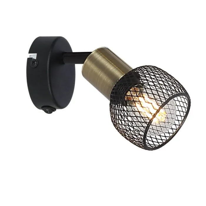 Globo FIASTRA Plafoniera Nero, 1-Luce