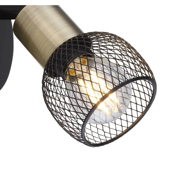 Globo FIASTRA Plafoniera Nero, 1-Luce