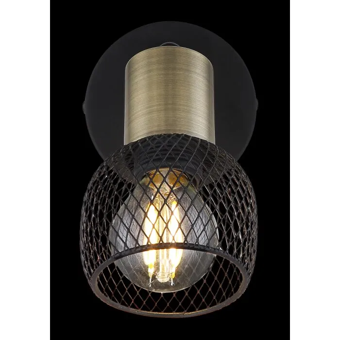 Globo FIASTRA Plafoniera Nero, 1-Luce