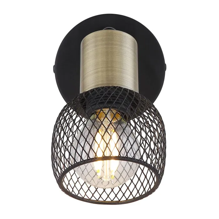 Globo FIASTRA Plafoniera Nero, 1-Luce