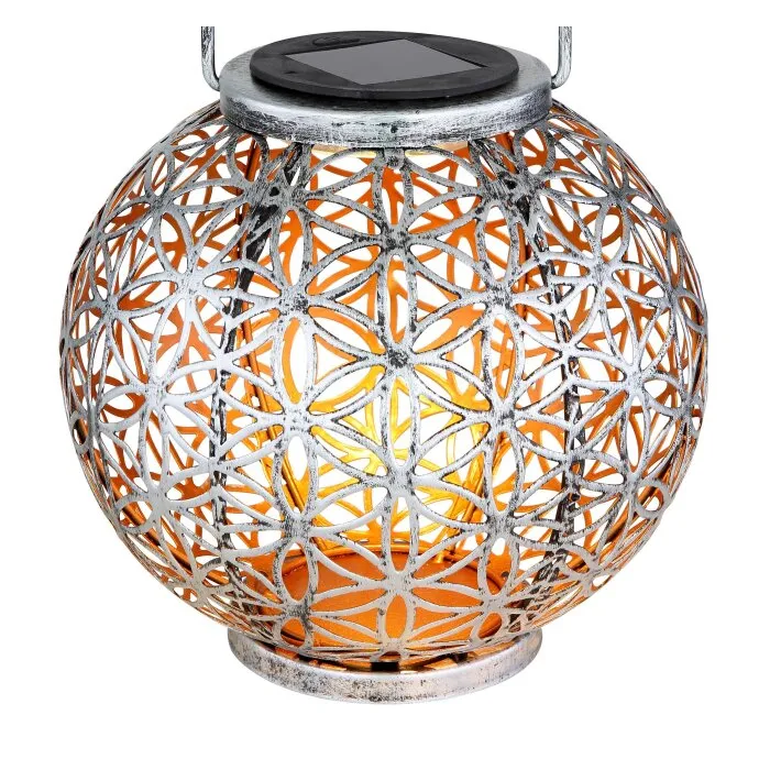Globo Lampada solare LED Argento, 1-Luce