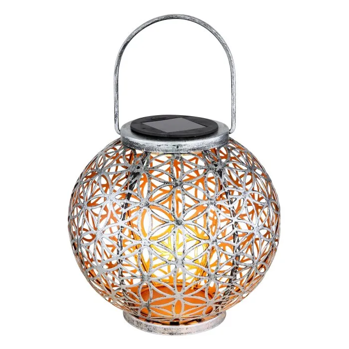 Globo Lampada solare LED Argento, 1-Luce