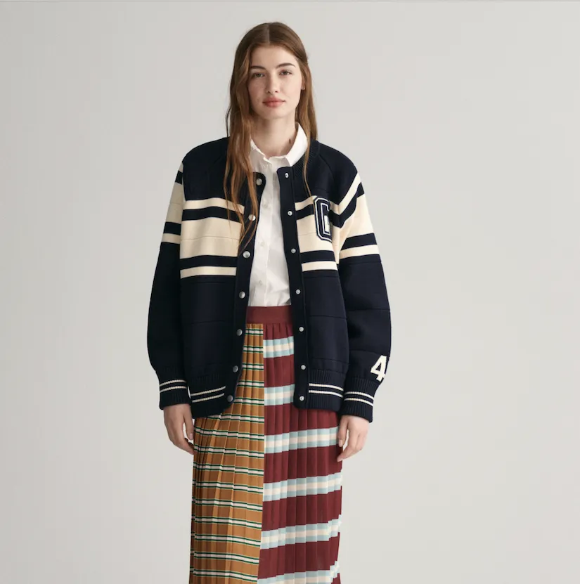 Gonna Gant Donna plissettata a righe 4400097-604