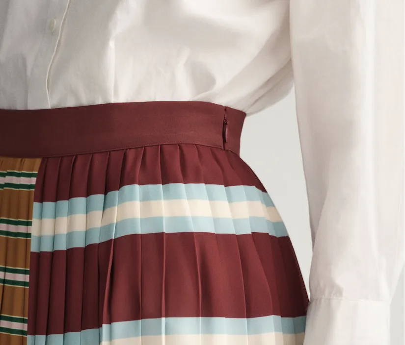 Gonna Gant Donna plissettata a righe 4400097-604