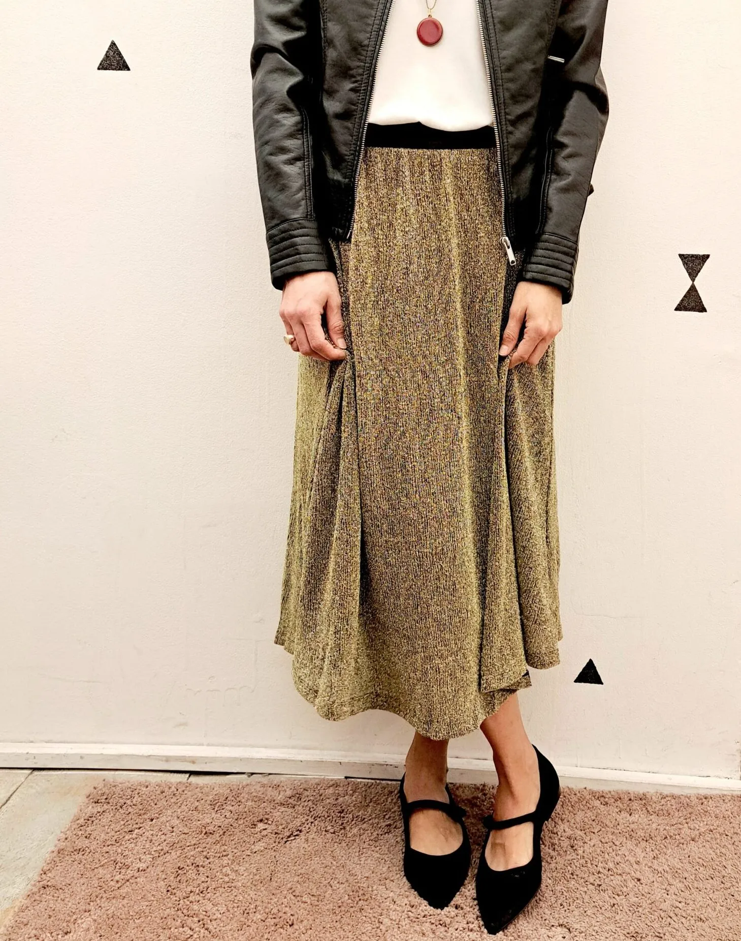 Gonna Larga Lurex Gold Compania Fantastica