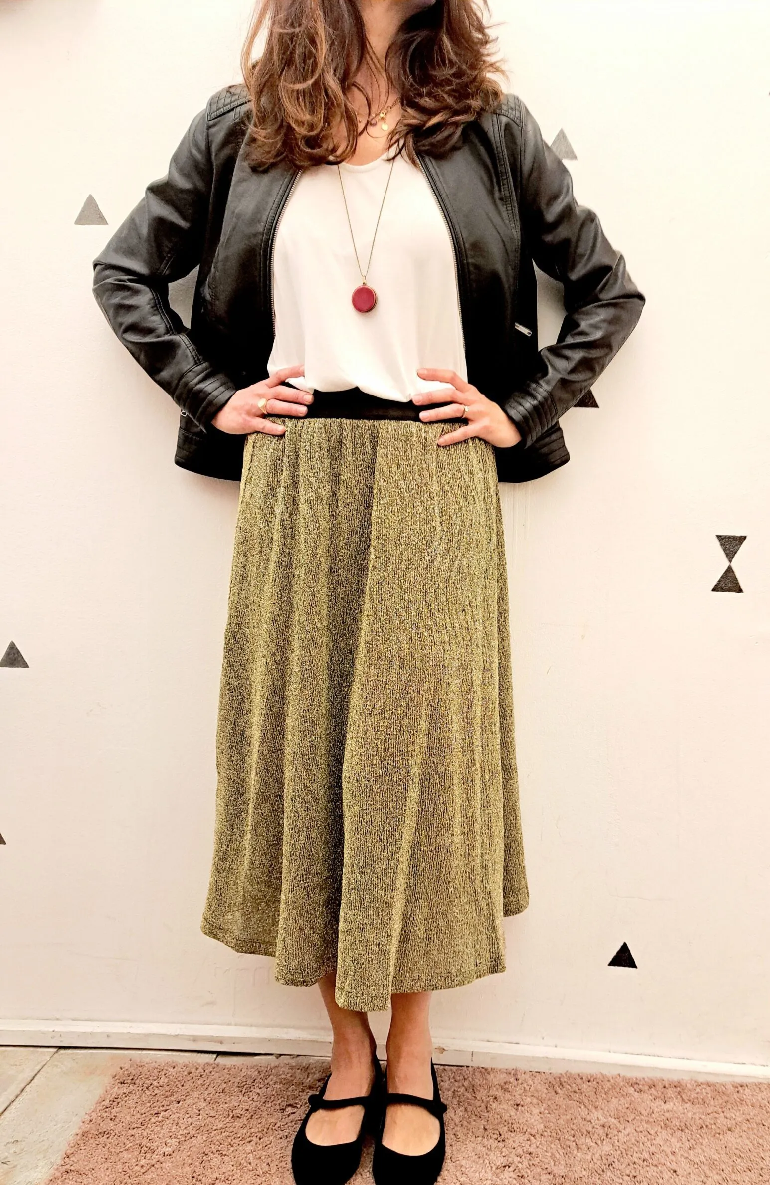 Gonna Larga Lurex Gold Compania Fantastica