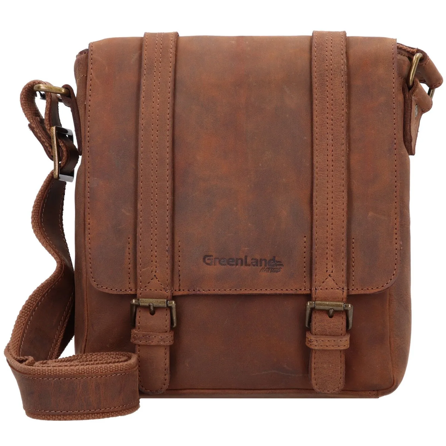Greenland Nature Montenegro Borsa a tracolla RFID in pelle 23 cm