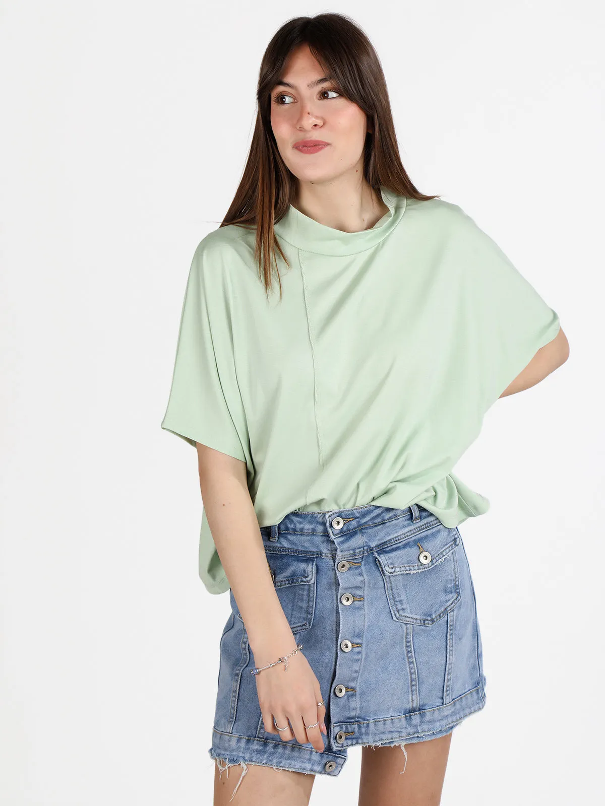 Hdl Milano Blouse femme oversize à manches courtes