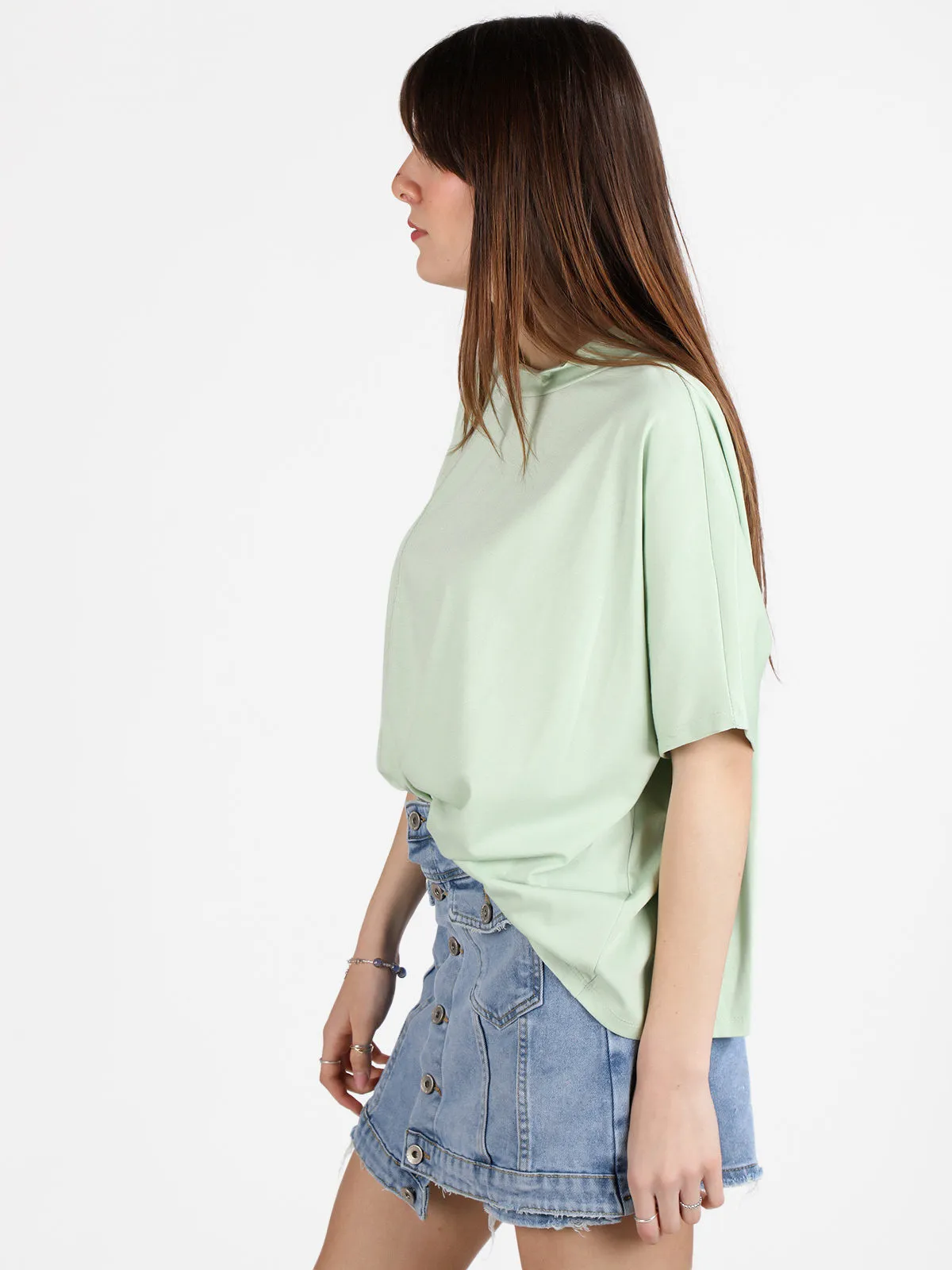 Hdl Milano Blouse femme oversize à manches courtes