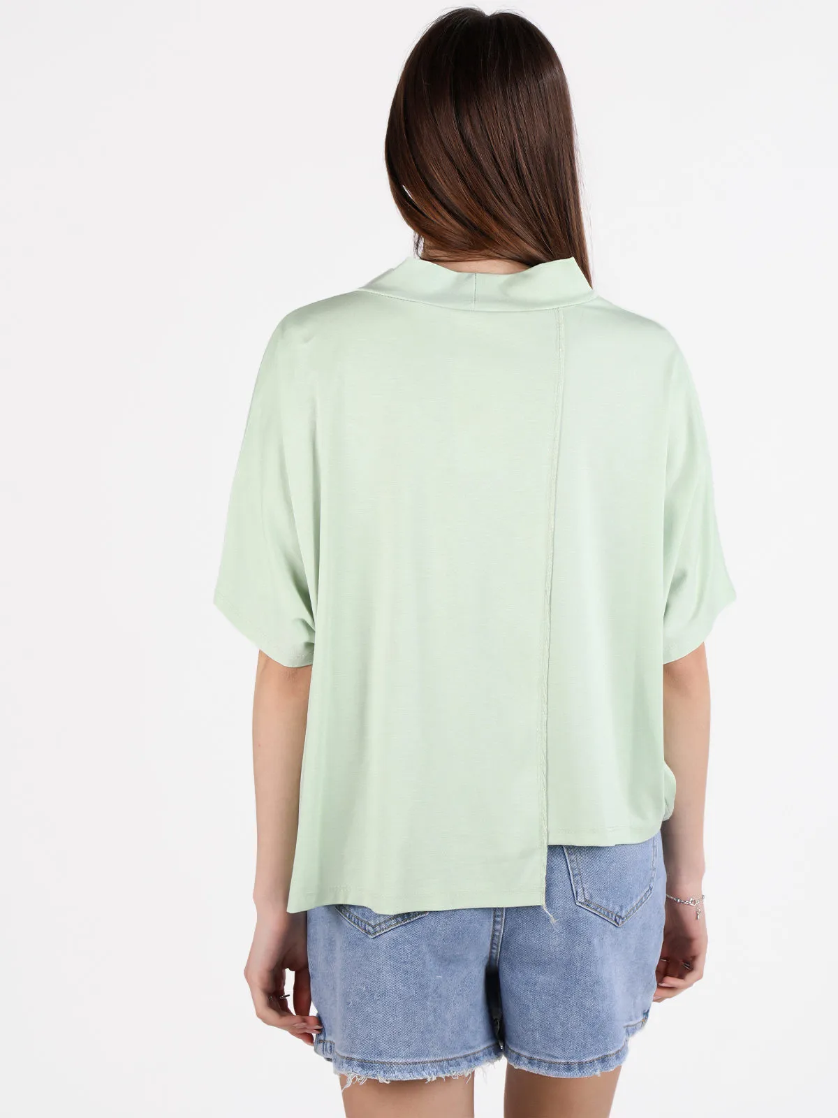 Hdl Milano Blouse femme oversize à manches courtes