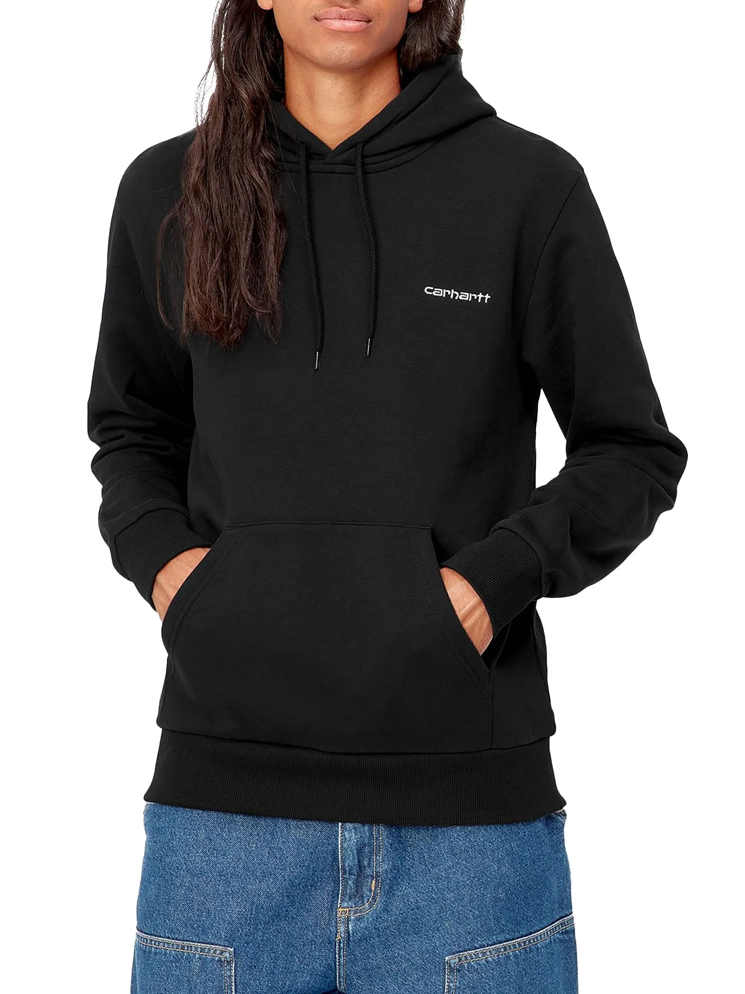 ----------Hooded Script Embroidery Sweat---------