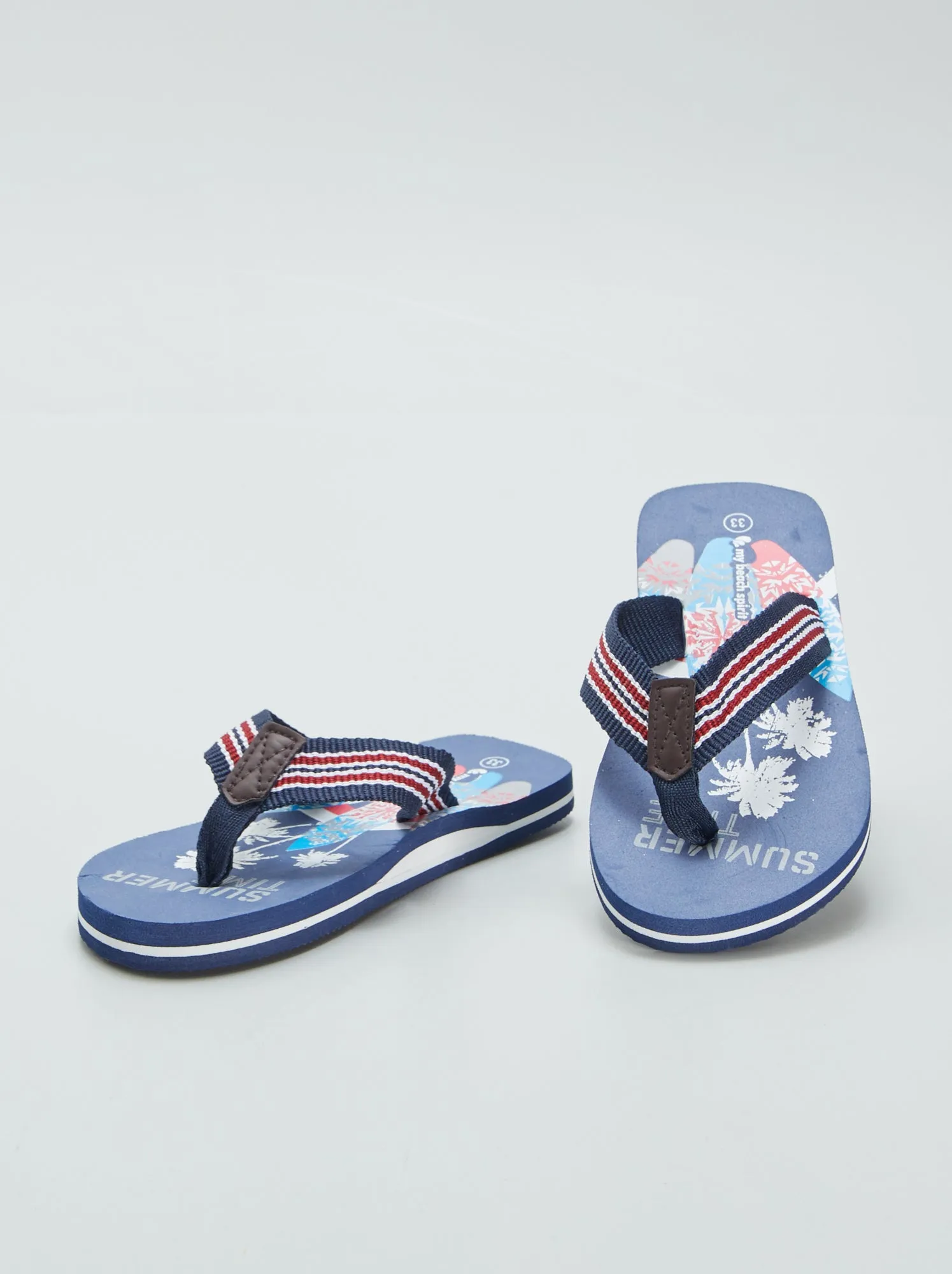 Infradito con stampa surf - blu