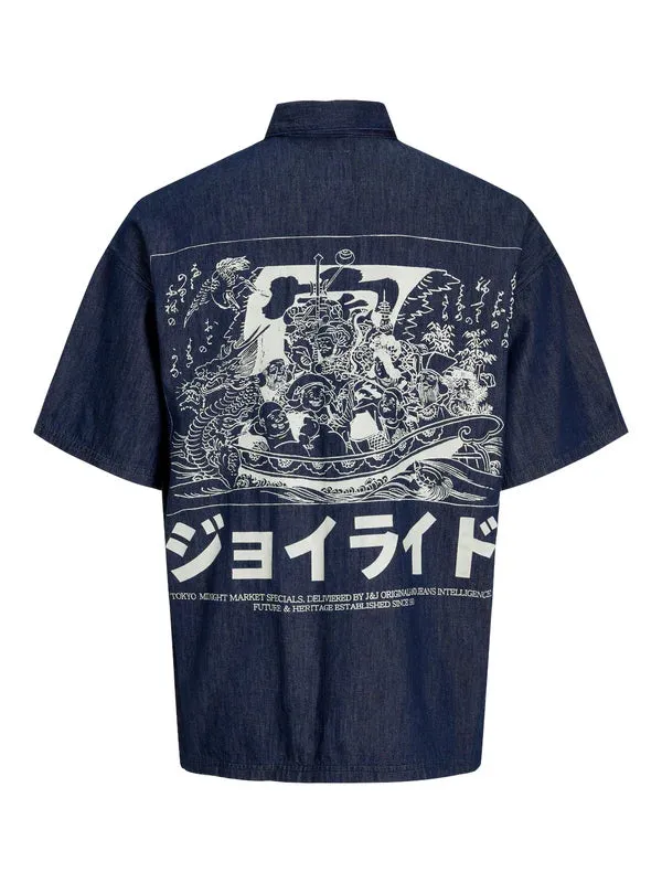 Jack & Jones uomo camicia Tokyo 12256708 Denim