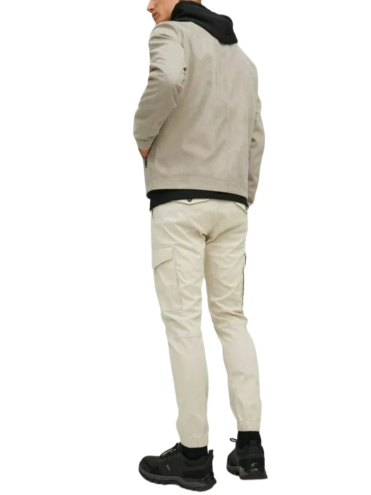 Jack&Jones giubbino biker in suede beige
