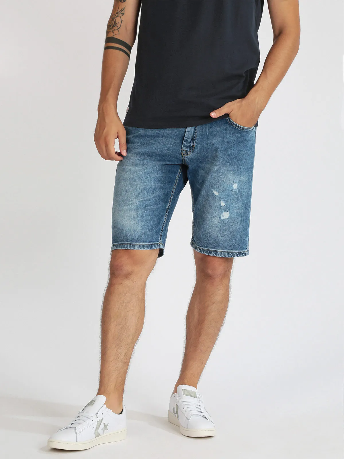 Johnny Looper Bermuda en jean homme