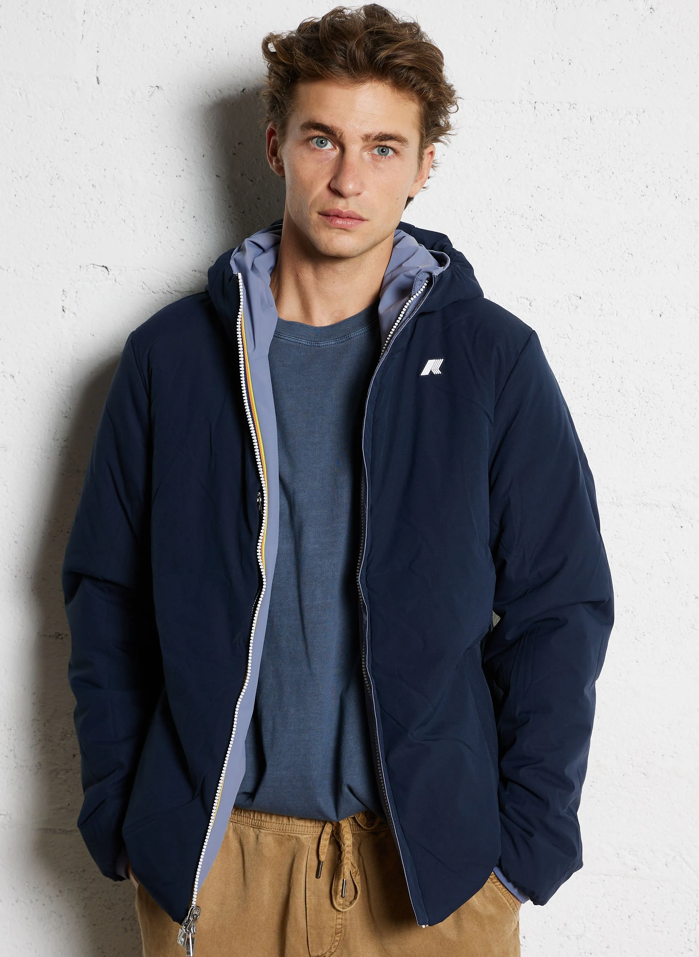  K-WAY   JACK ST WARM DOUBLE - Giacca a vento diritta con collo alto | Blu