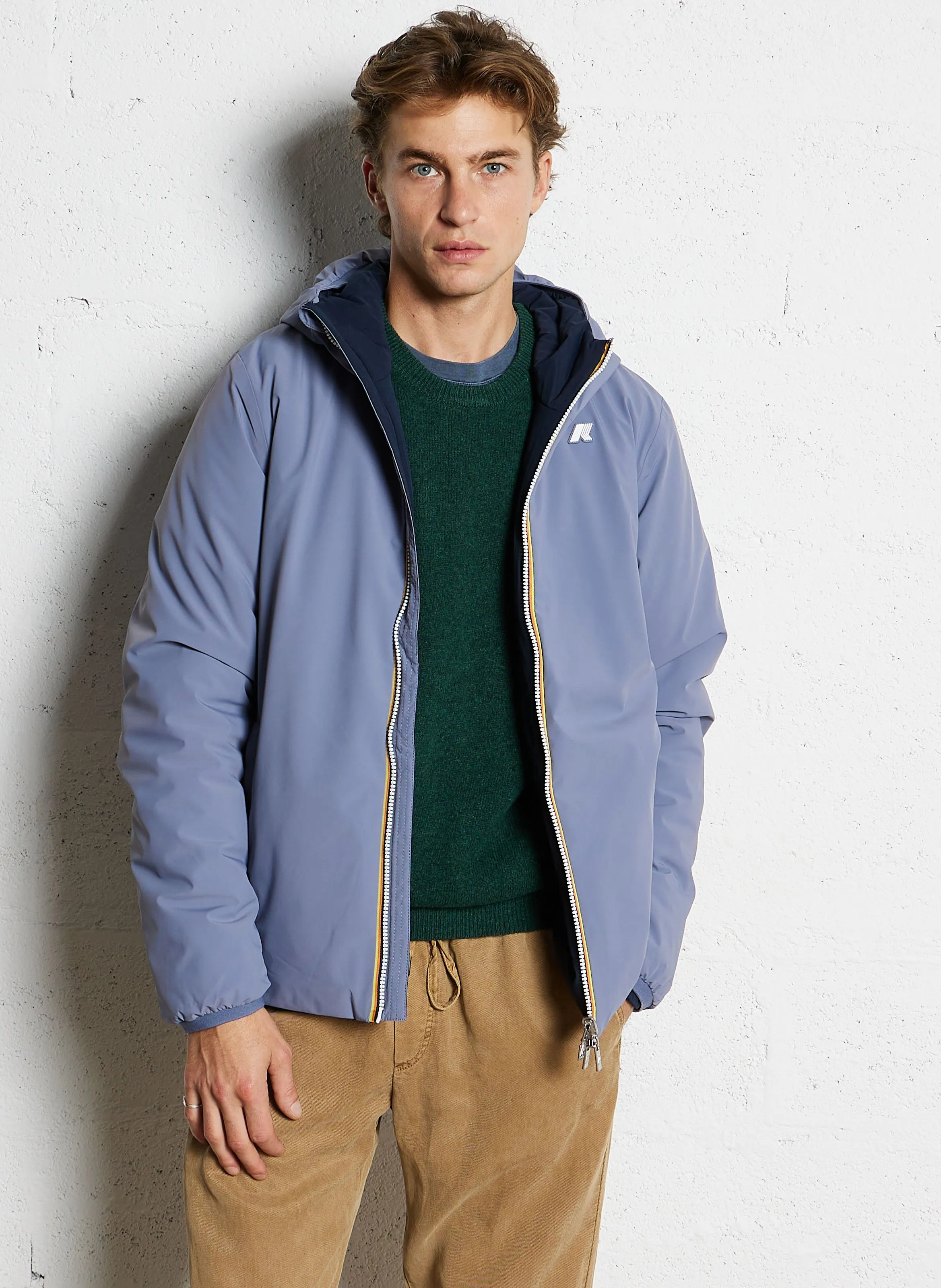  K-WAY   JACK ST WARM DOUBLE - Giacca a vento diritta con collo alto | Blu