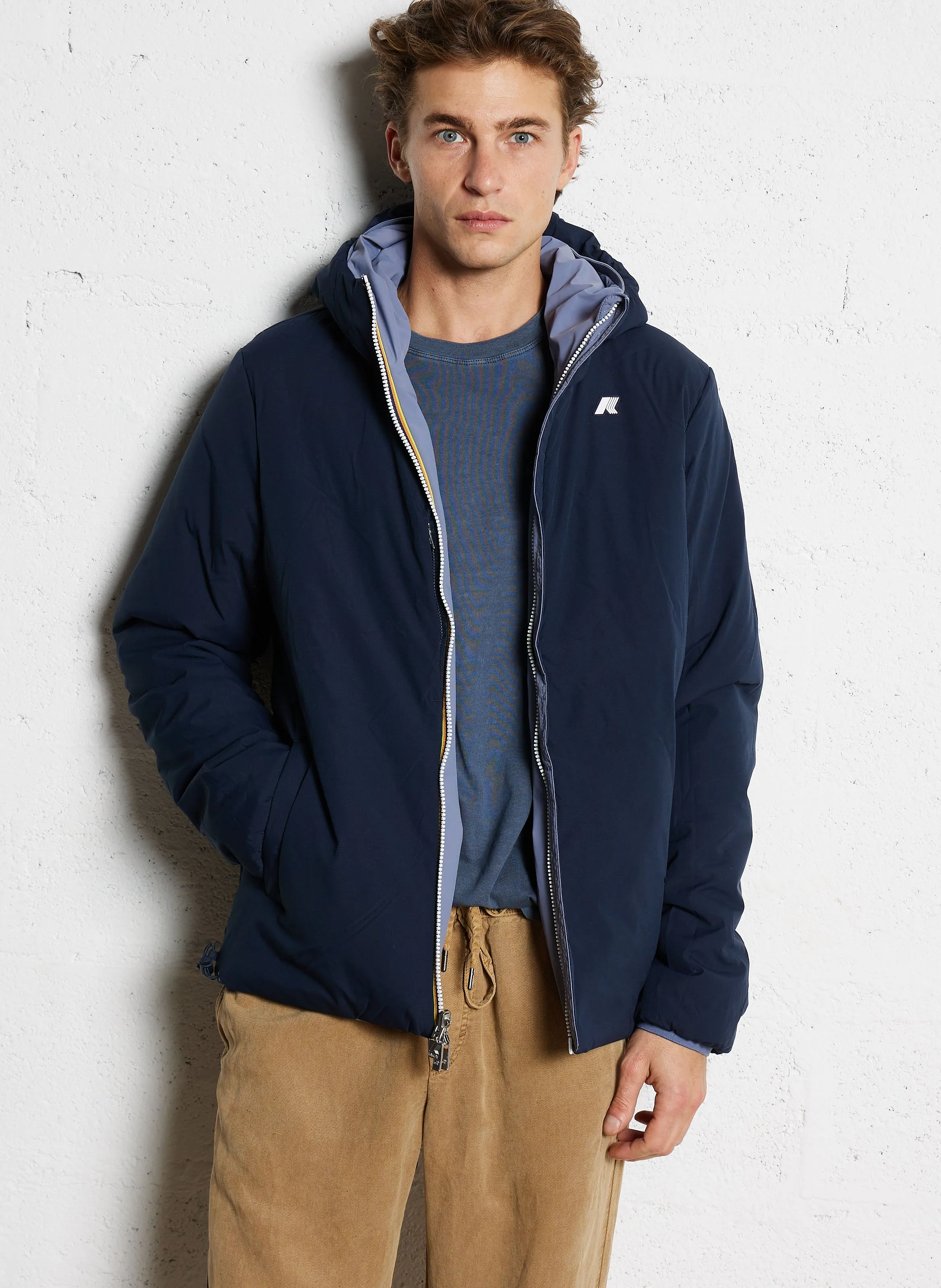  K-WAY   JACK ST WARM DOUBLE - Giacca a vento diritta con collo alto | Blu