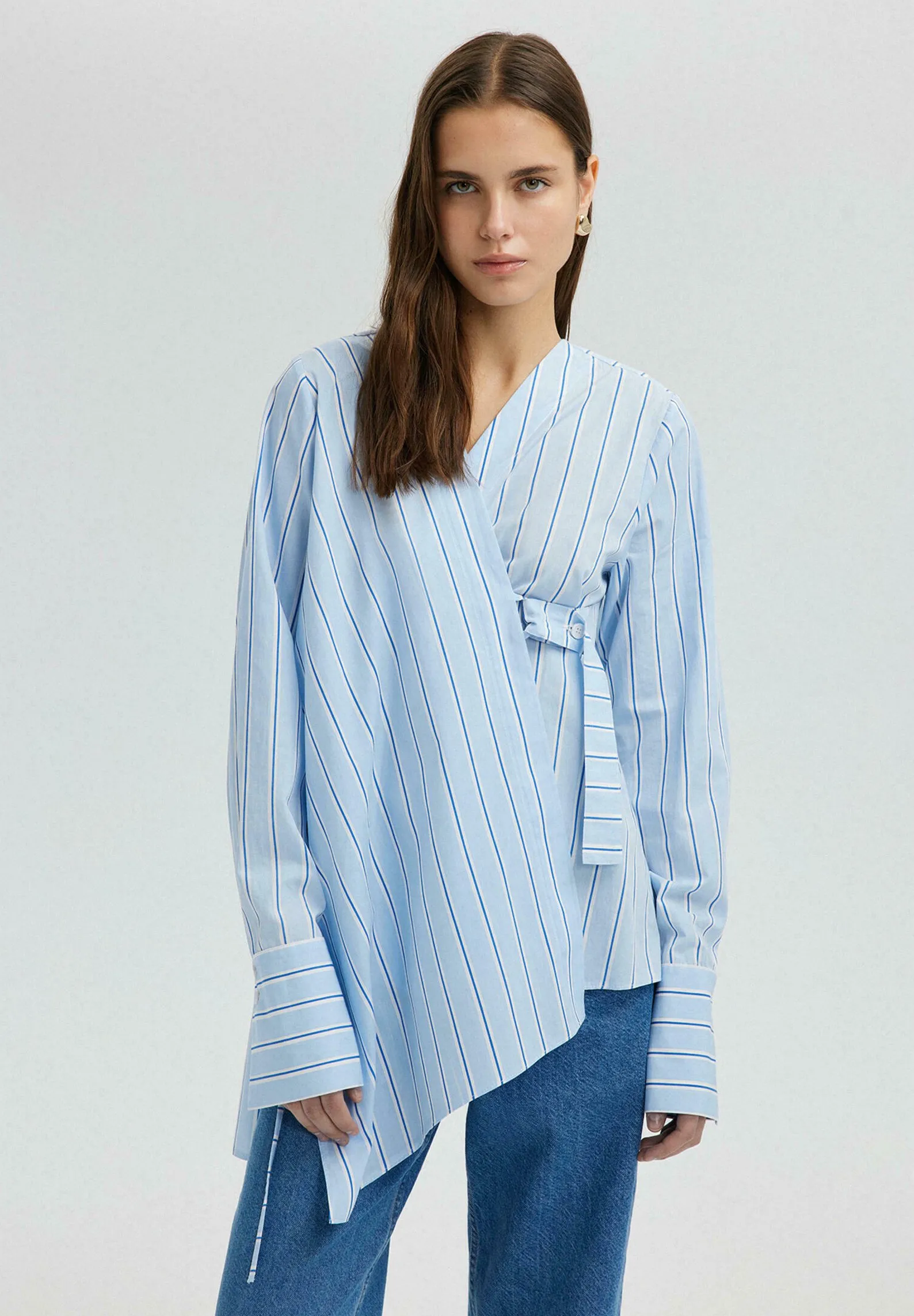 KIMONO ASYMMETRIC BINDING DETAIL - Cappotto corto