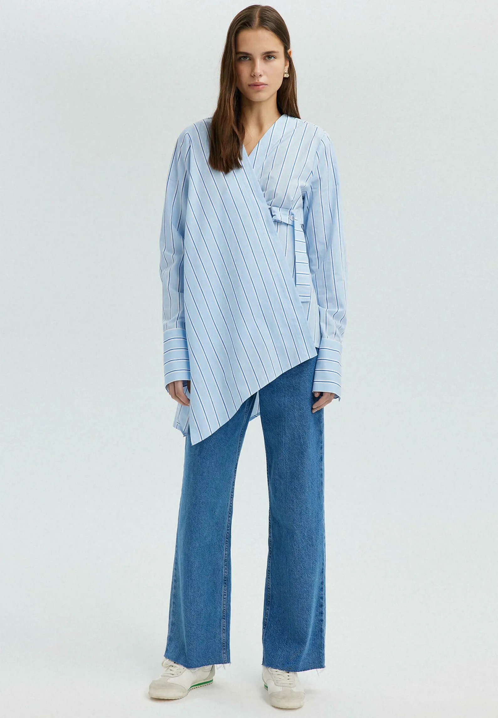 KIMONO ASYMMETRIC BINDING DETAIL - Cappotto corto