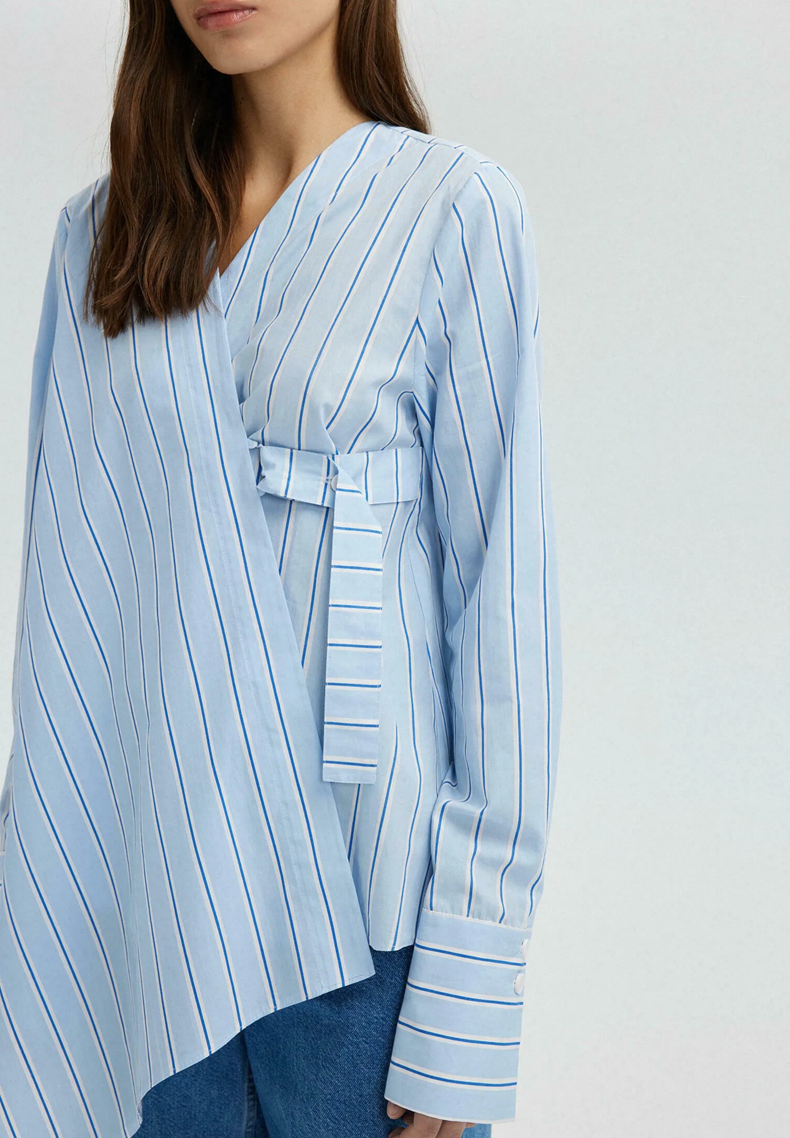 KIMONO ASYMMETRIC BINDING DETAIL - Cappotto corto