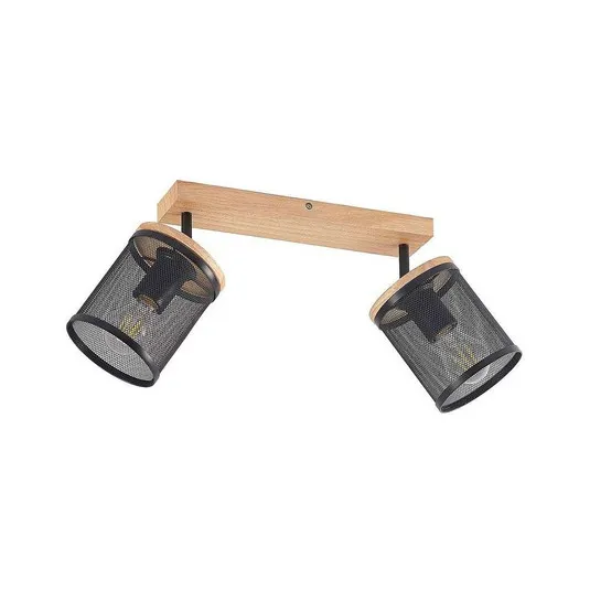 Kiriya 2 Plafoniera Black/Wood - Lindby | Acquista online