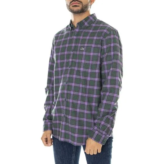 Lacoste Camicia M/L-TPG - Camicia Uomo Multicolore    