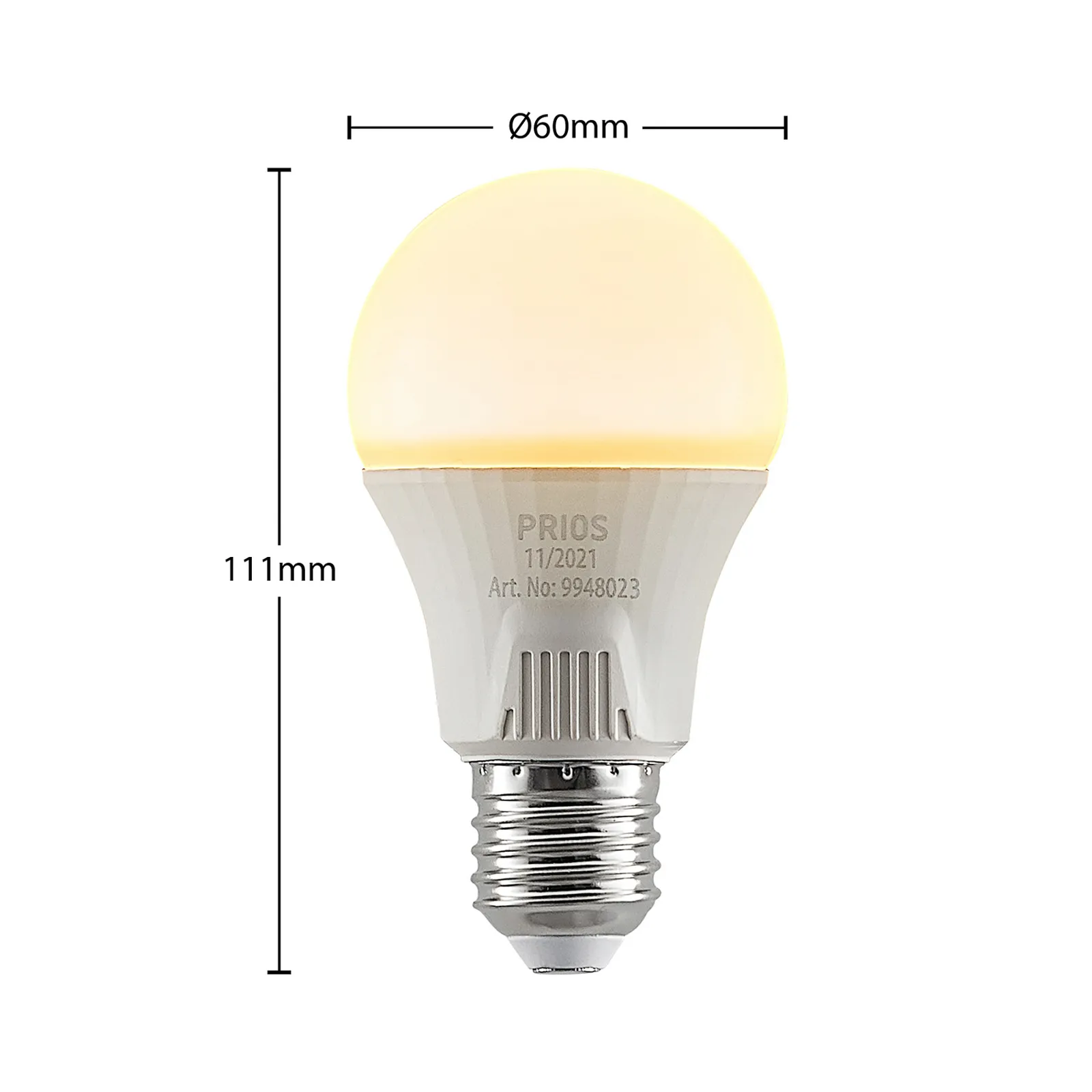 Lampadina LED E27 A60 11W bianco 2.700K