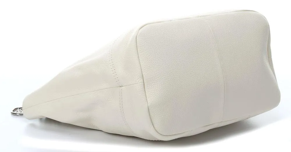  Lancel French Flair Borsa shopper pelle crema  