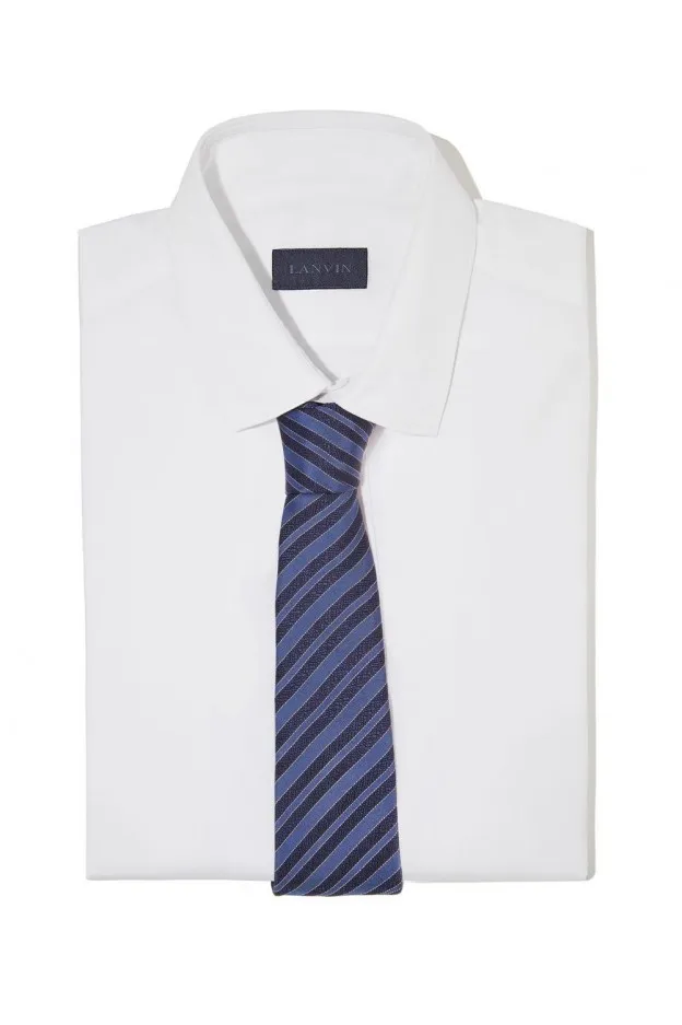   Lanvin Paris     Lanvin Paris Cravatta Club Blu Navy    
