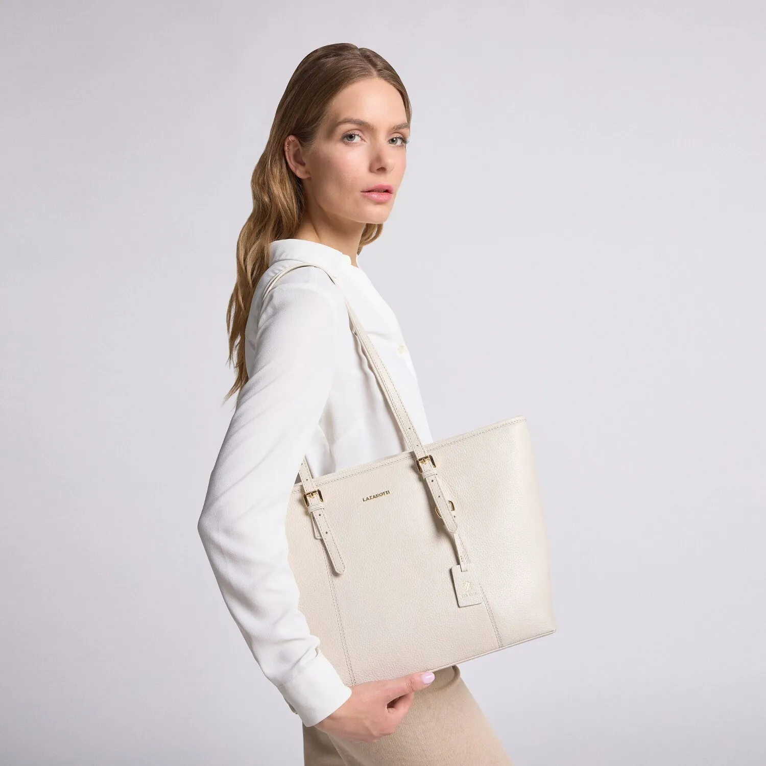 Lazarotti Bologna Leather Borsa shopper Pelle 35 cm