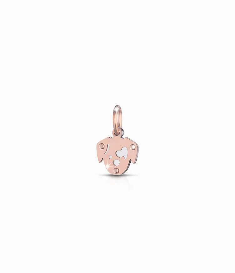 leBebè Ciondolo Cane Oro Rosa e Argento
