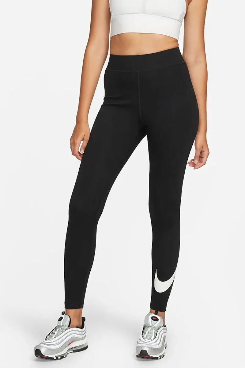 Leggings a vita alta con grafica Donna Nero