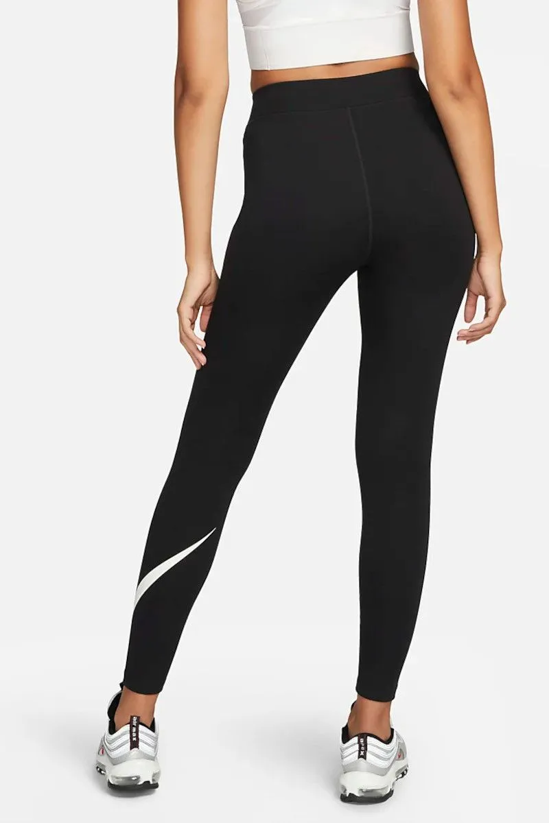 Leggings a vita alta con grafica Donna Nero