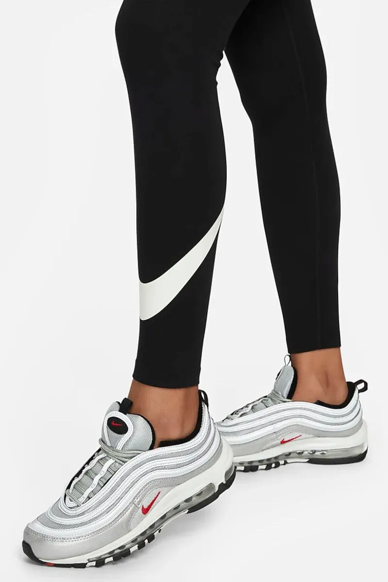 Leggings a vita alta con grafica Donna Nero