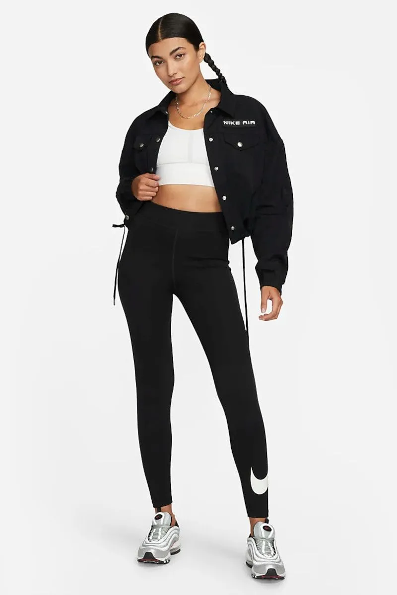 Leggings a vita alta con grafica Donna Nero