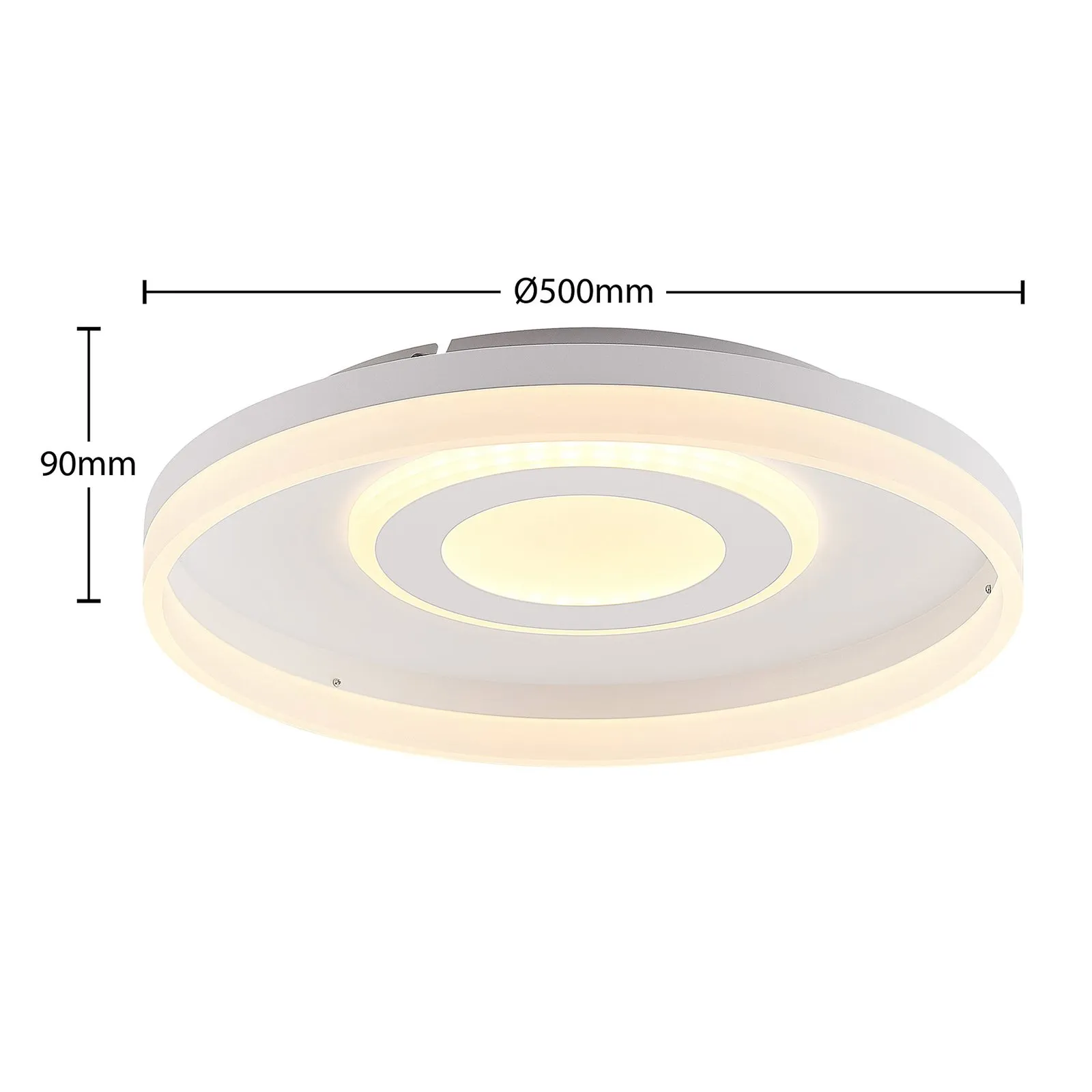 Lindby Gulda plafoniera LED, RBGW, bianco