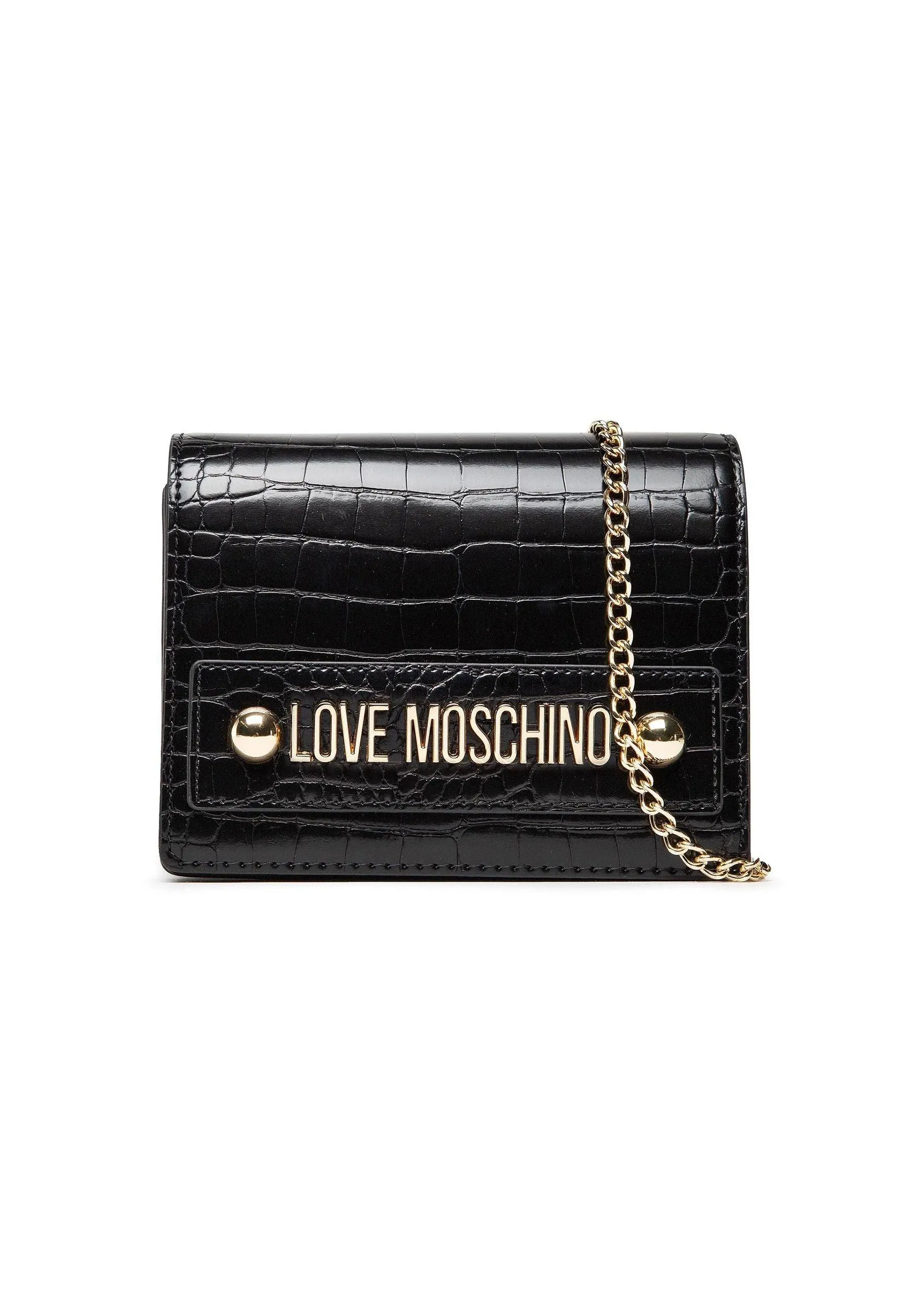 LOVE MOSCHINO Tracolla Crossbody Croco Nero JC4427PP0FKS0000