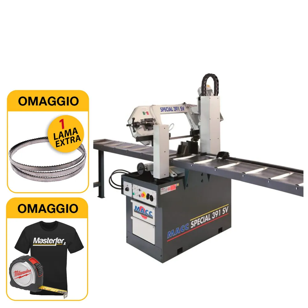 MACC SPECIAL 391 SV - Segatrice a nastro professionale semiautomatica, lubrificata