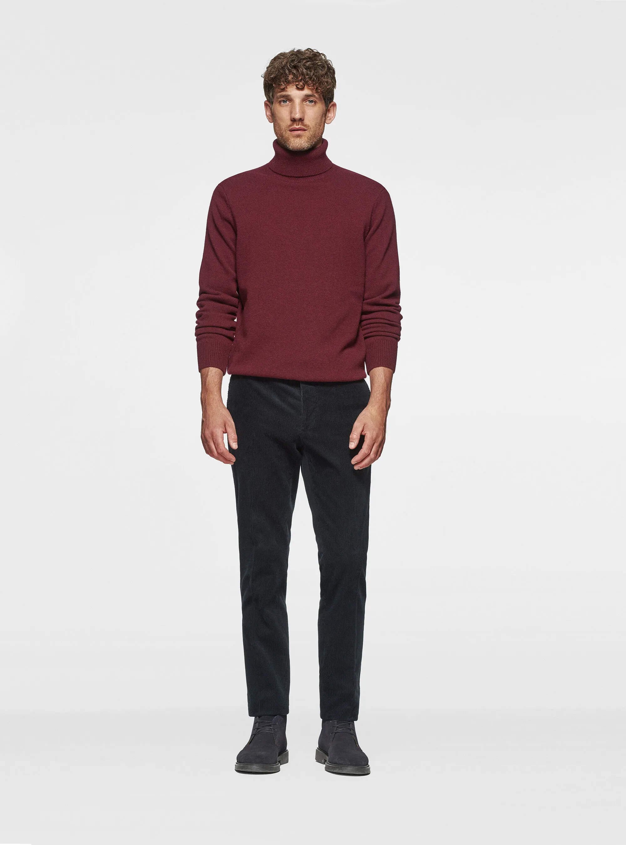 Maglia collo alto in lana merino