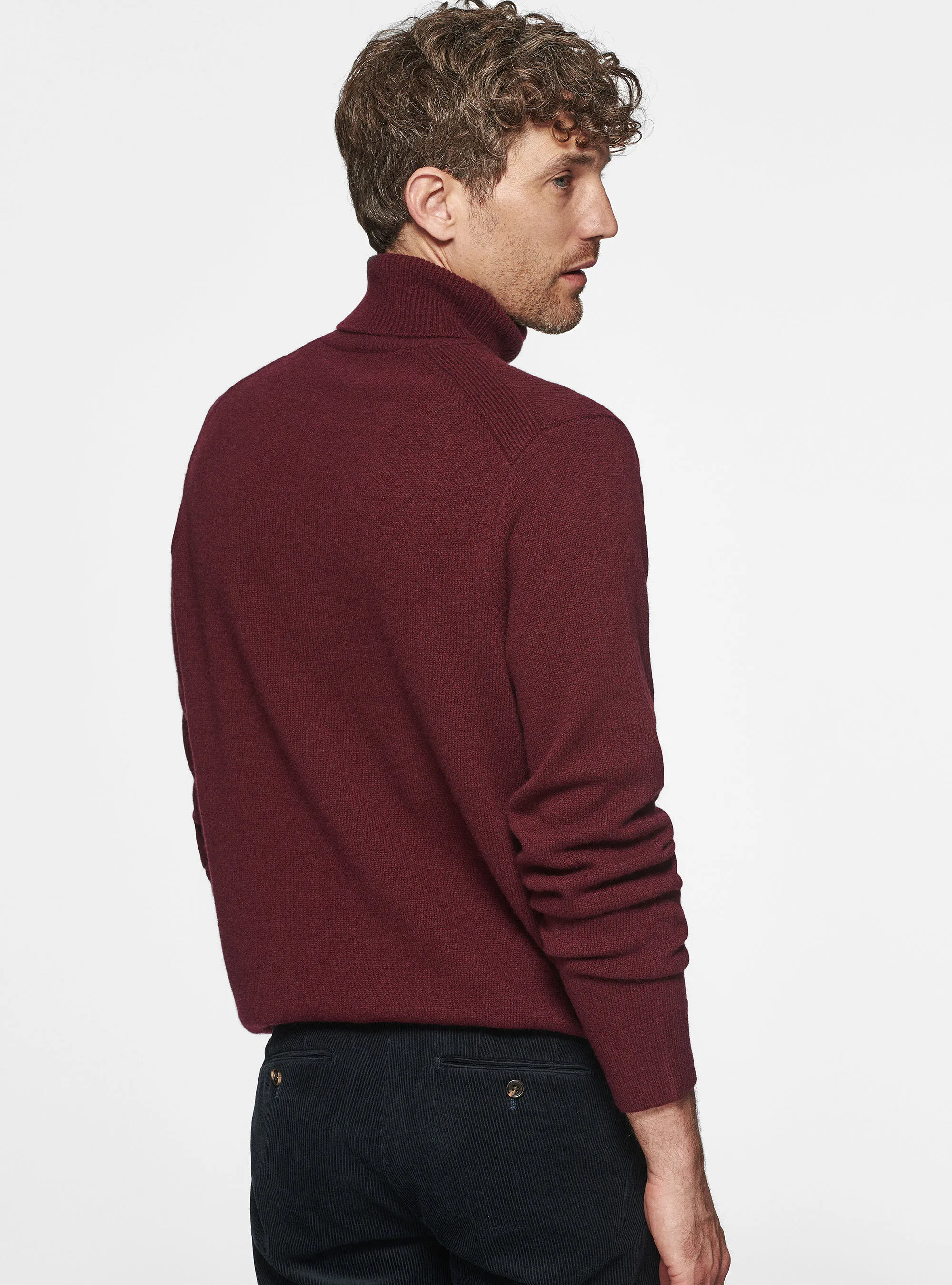 Maglia collo alto in lana merino