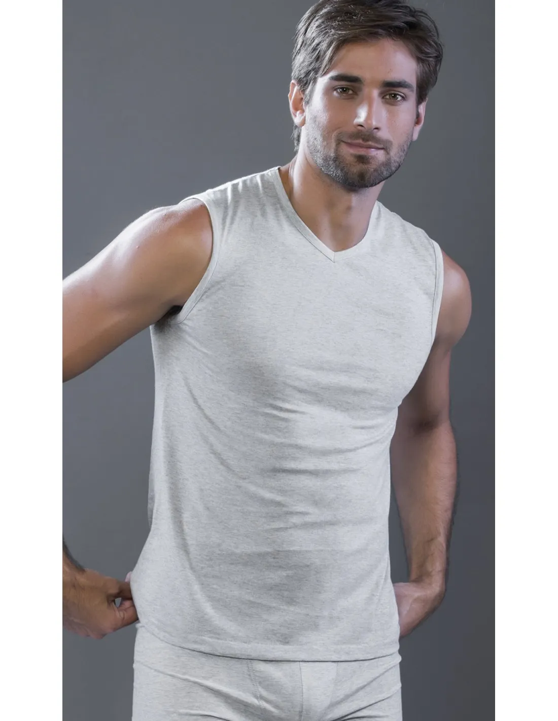 Maglia intimo Collo V Smanicata Vogatore linea easy