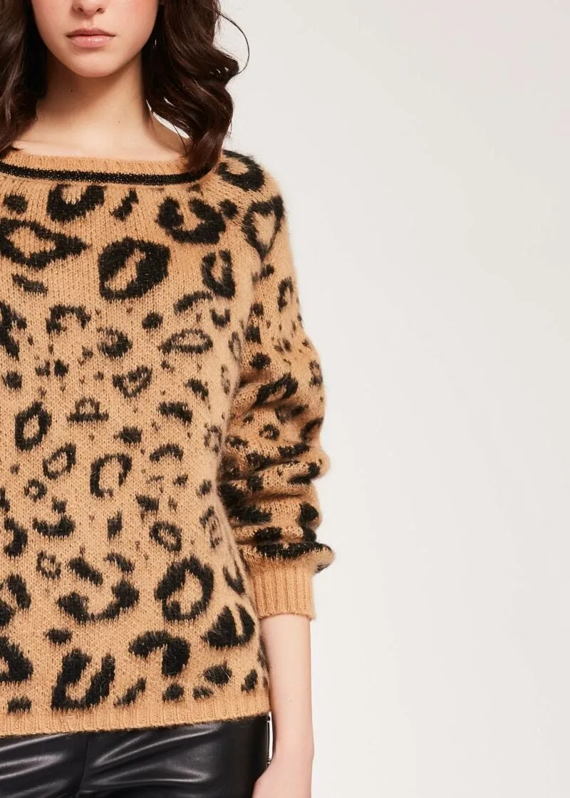 Maglia jacquard animalier