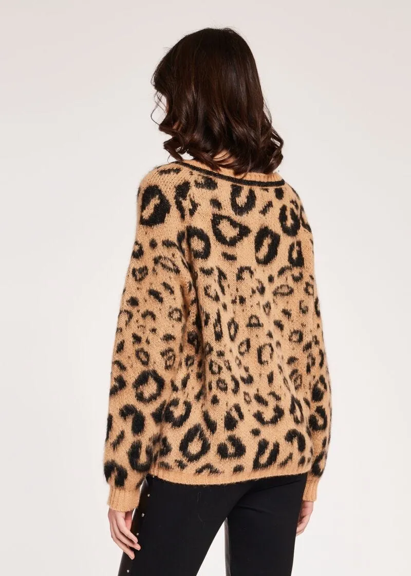 Maglia jacquard animalier