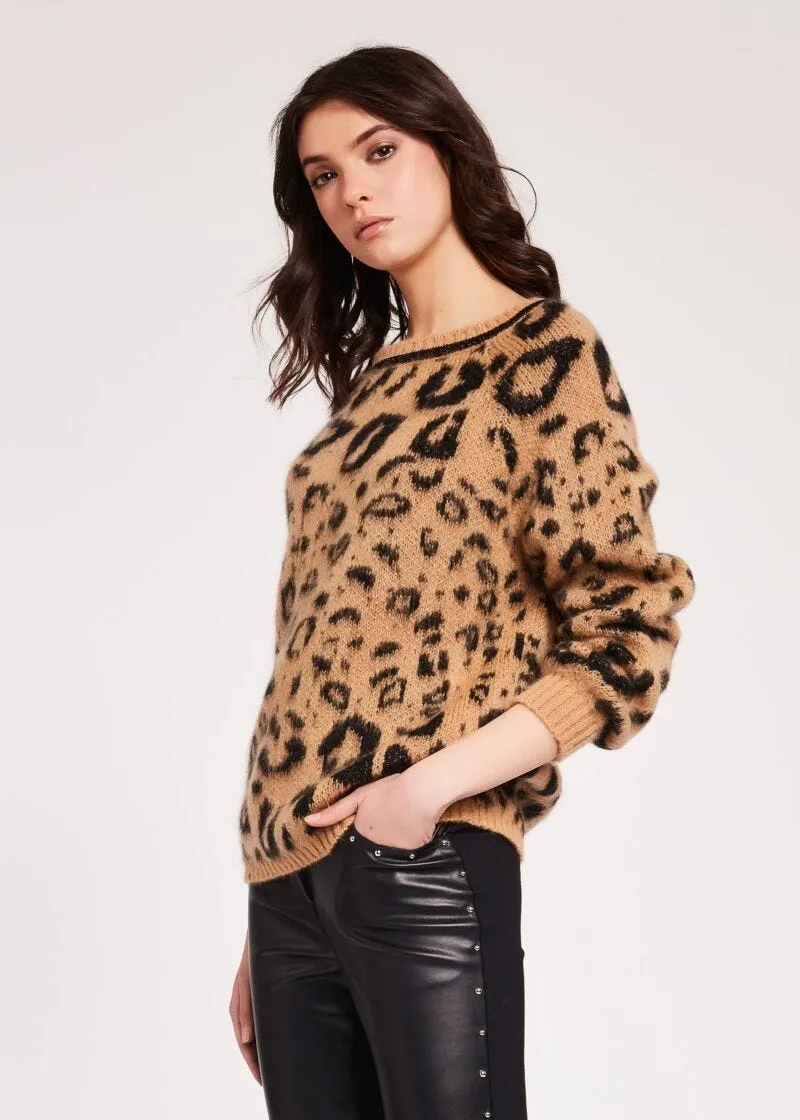 Maglia jacquard animalier