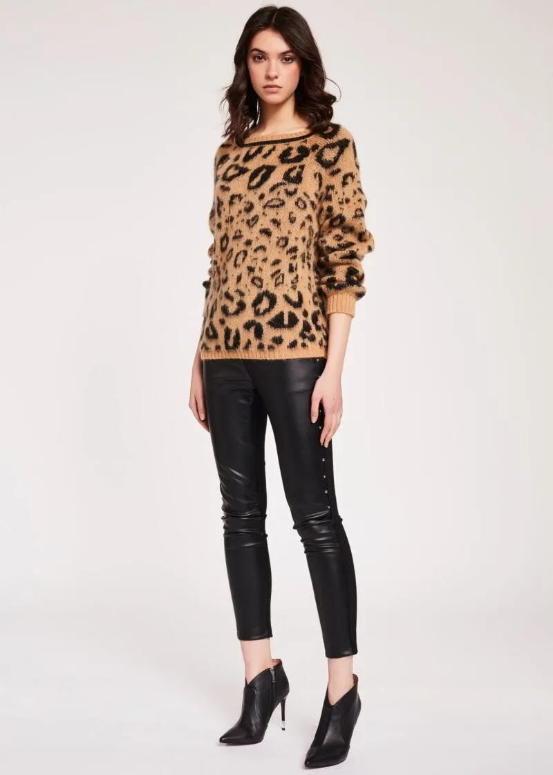 Maglia jacquard animalier