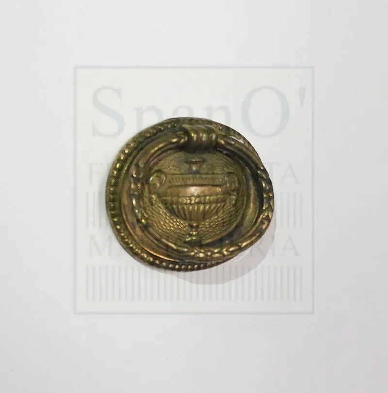 Maniglia con anello pendente 12210 mm.50 x 43 Ottone Antico 