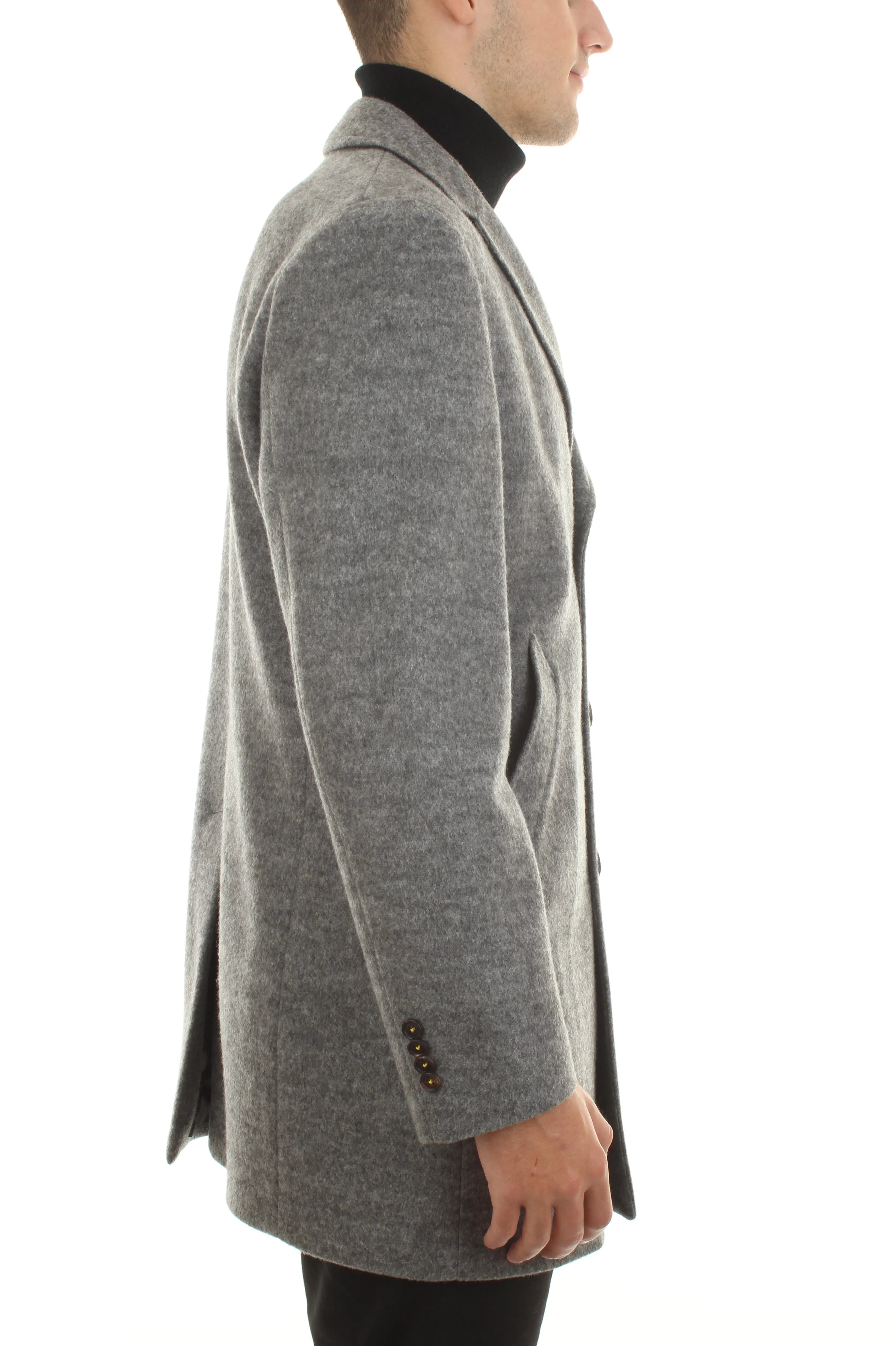 MANUEL RITZ Cappotto lungo in jersey misto lana Grigio